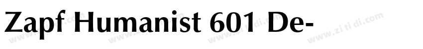 Zapf Humanist 601 De字体转换